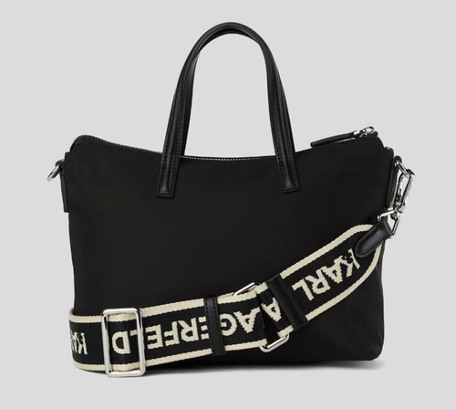 KARL LAGERFELD BLACK TOTE/CROSSBODY BAG ORIGINAL PACKAGING! NEW! RRP $395 - Picture 5 of 11