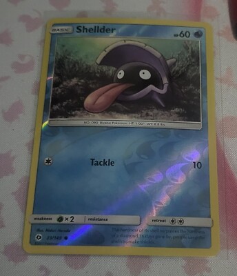 Shellder Reverse Holo - 33/149 - Sun & Moon Base Pokemon 2017