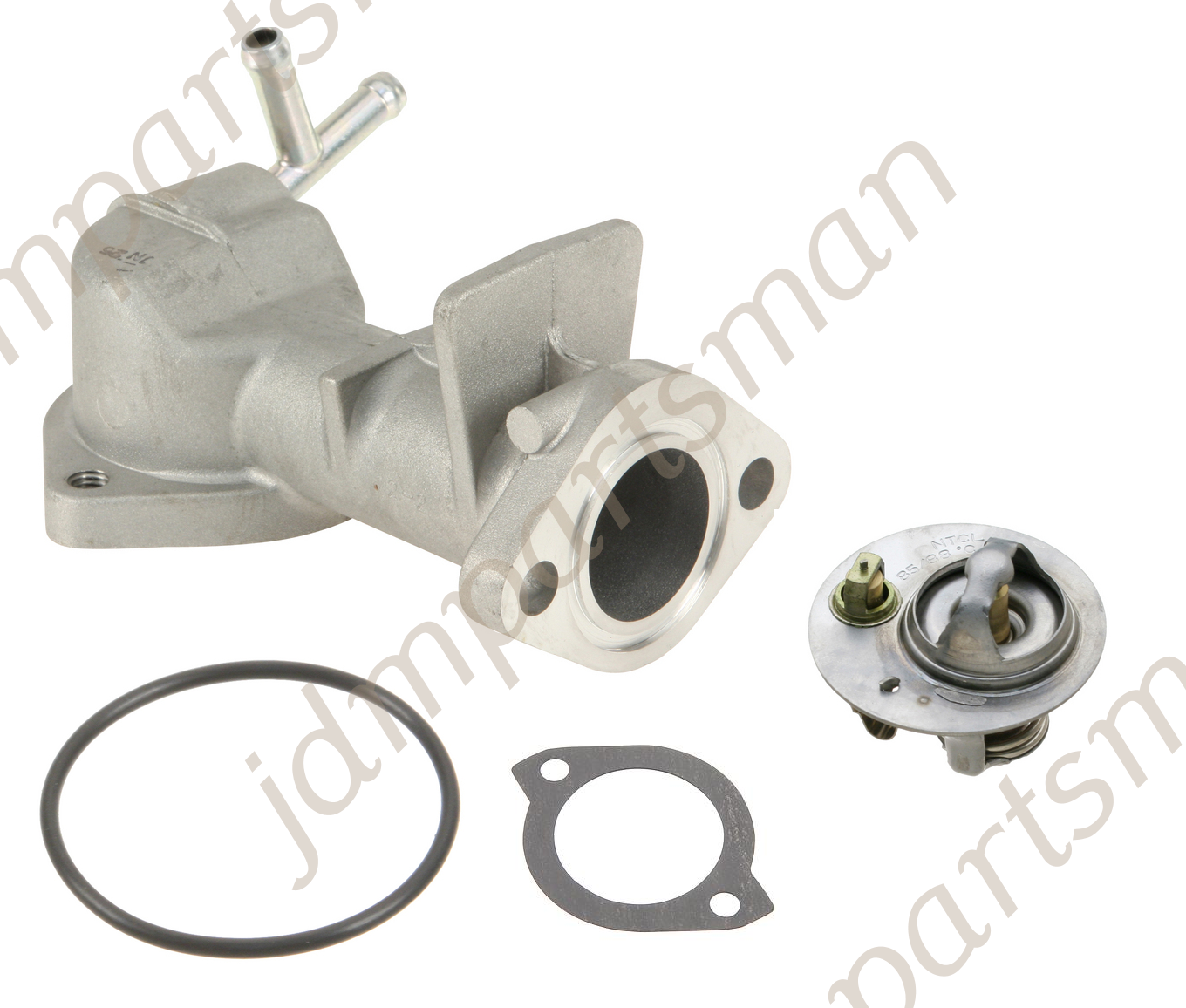 Coolant Thermostat + Housing + 2 Gaskets (4PC) Kit fits 19901993 Mazda