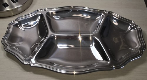 Guy Degrenne Divided Serving Platter Polished 18-10 Stainless Steel France 15.5" - Picture 3 of 9