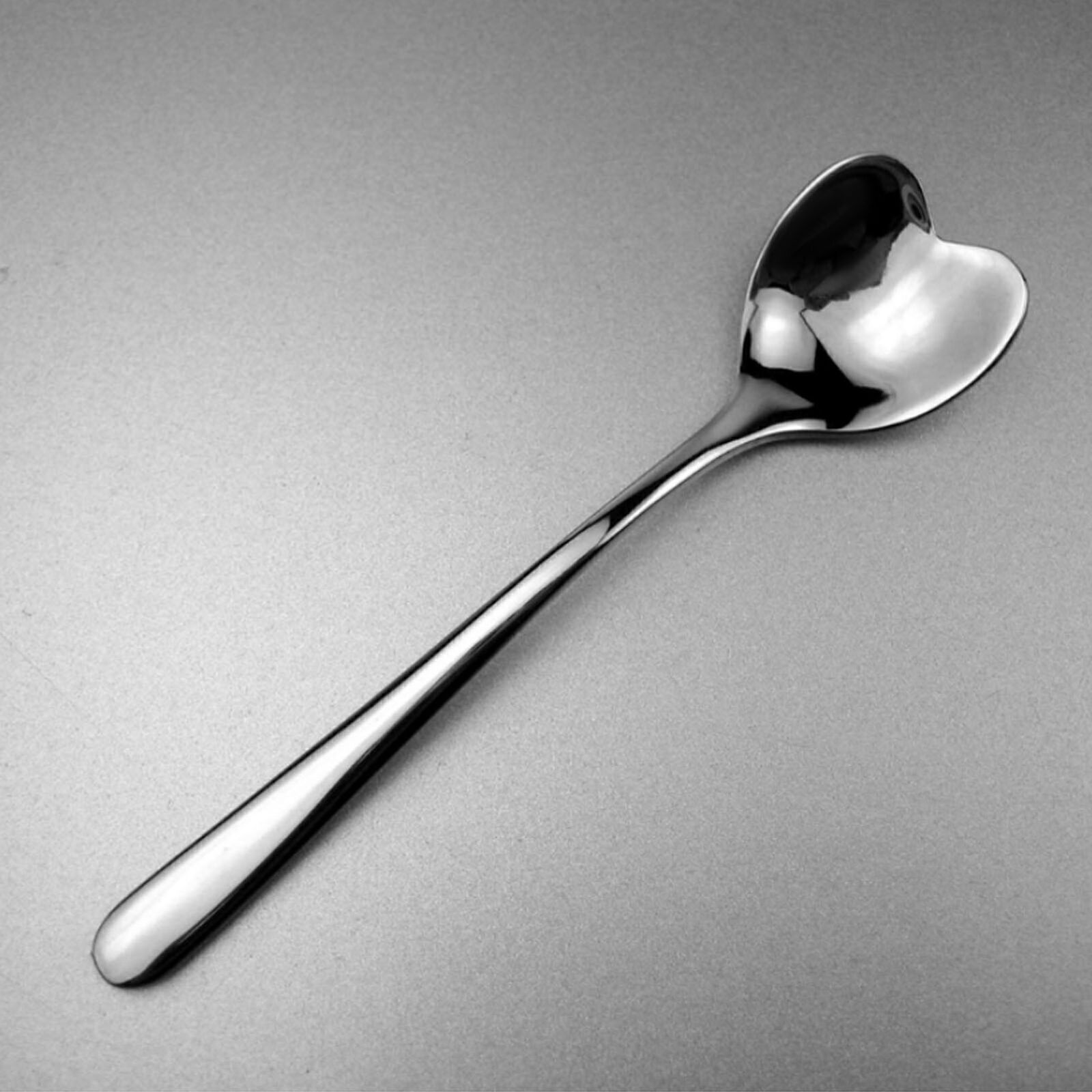 4pcs Coffee Spoon Stainless Steel Heart Shaped Tea Dessert Sugar Stirring Spoon