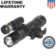 UTG Light/Red Laser Combo, 400 Lumen, Integral QD Mount Aluminum Black LTELP38QA