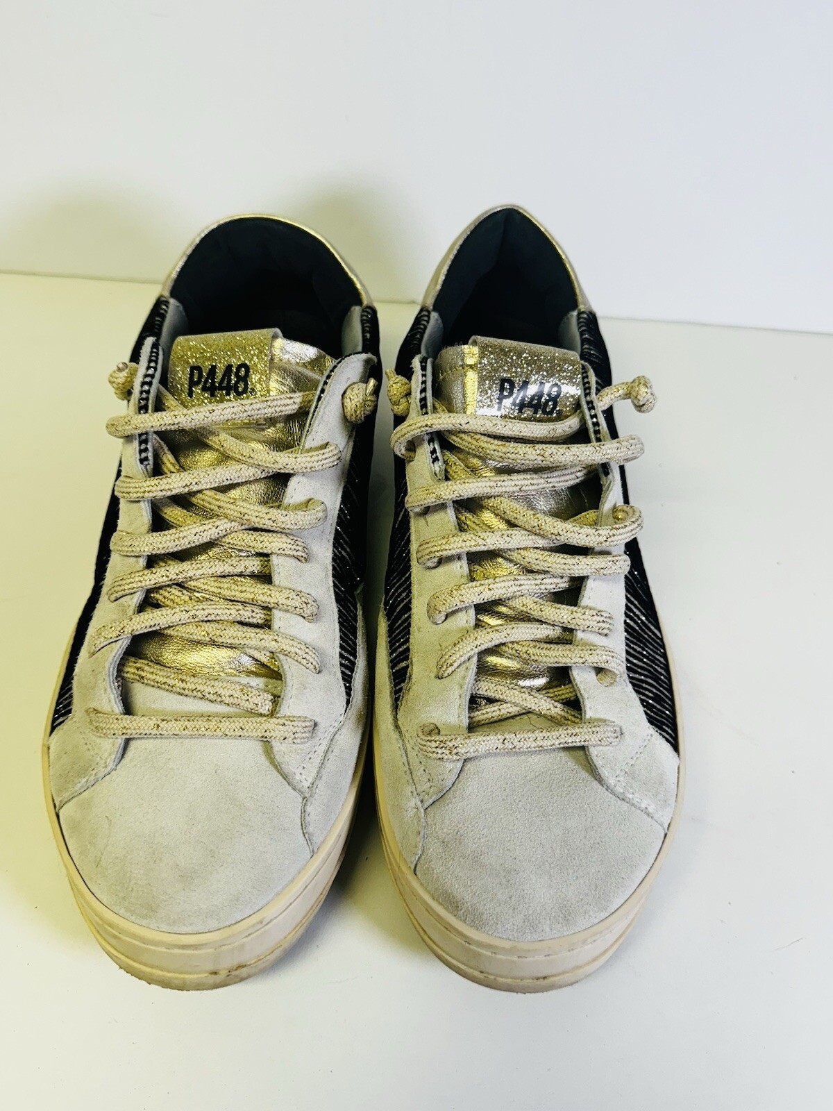 P448 Women's John Pink Python-Printed Leather Ita… - image 8