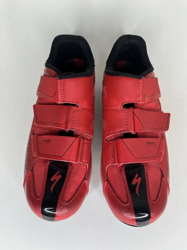 Specialized Sport Rd Men's Size 5.5 Body Geometry Bike Cycling Shoes Red Black - Image 4 of 4