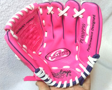 Rawlings PL90PPW Player Series 9" Tee Ball Glove Pink RHT Excellent Condition