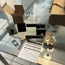 Keyed Entry Lock Handles & Dead Bolts.  Matte Blk See Pictures For Details