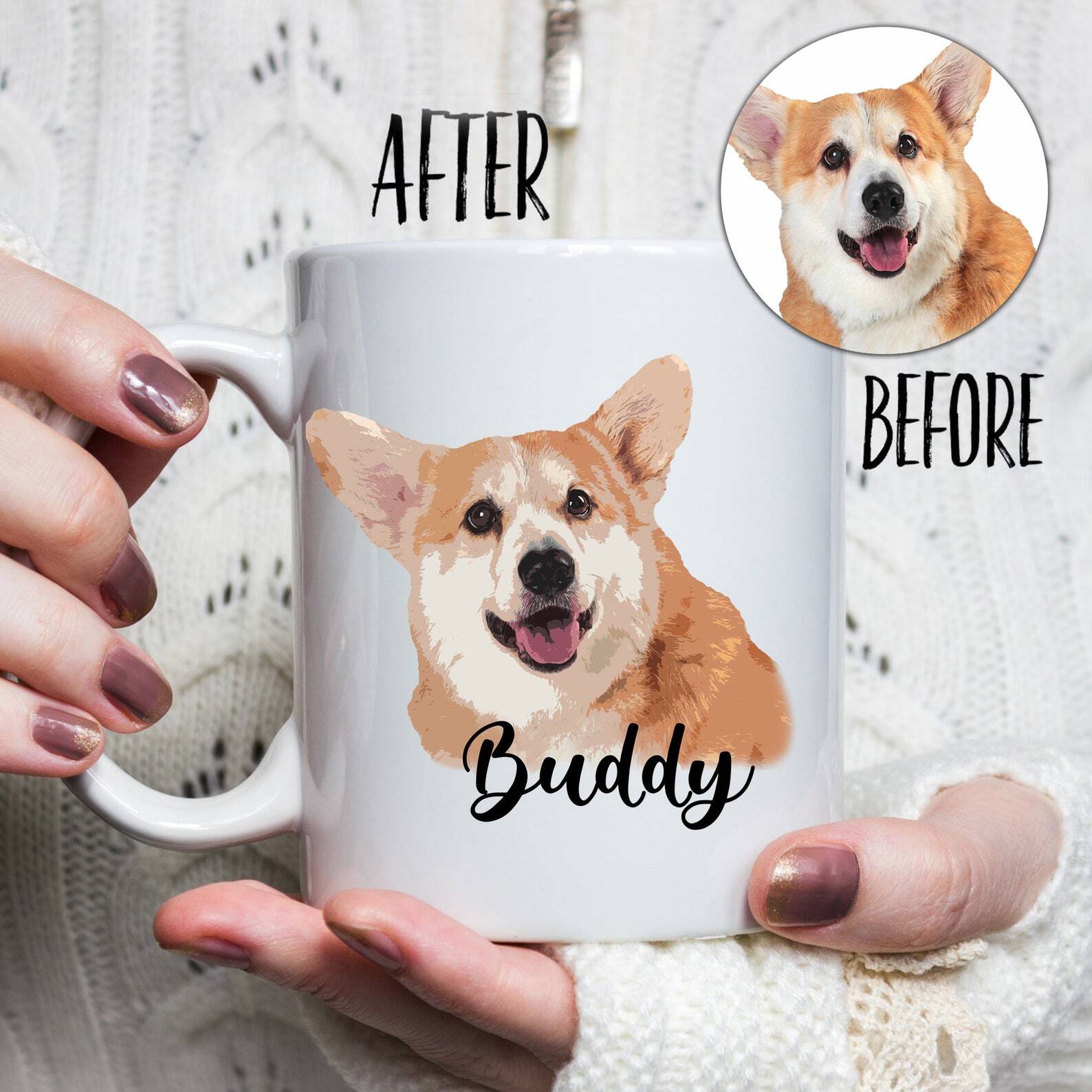 Personalized Dog Photo Coffee Mug Custom Dog Mug Dog Face Mug Custom Pet Photo