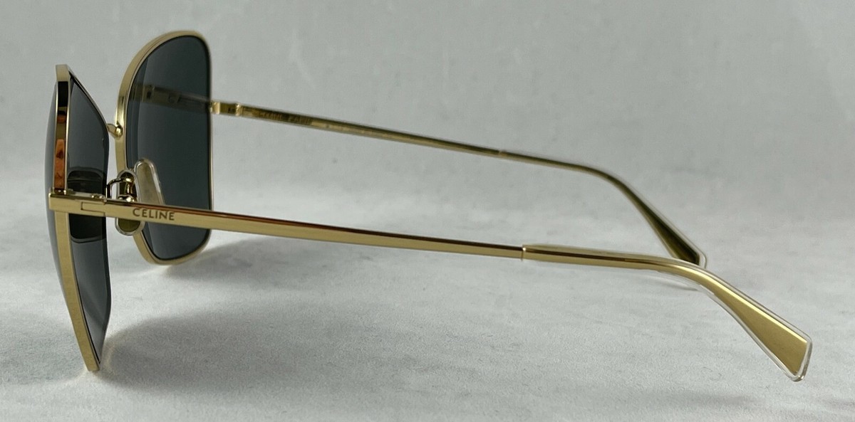 Celine CL40080U sunglasses. Celine Sunglasses CL40080U 30A Shiny Endura Gold Smoke  main image 4