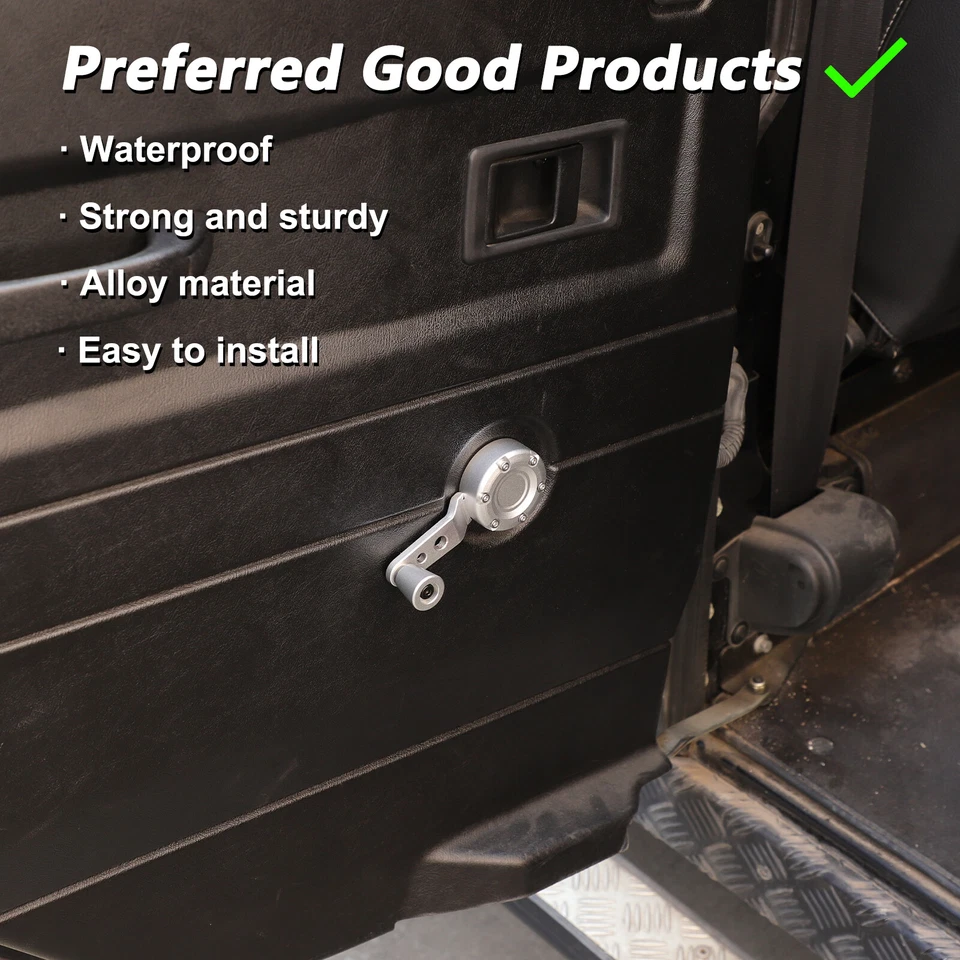 Manija de manivela enrolladora de ventana de puerta para Land Rover Defender 90 110 2004-2018 1 pieza Foto 2 de 4