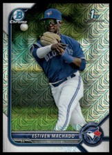 2022 Bowman #BCP-12 Estiven Machado Chrome Prospects Mojo Refractor Blue Jays