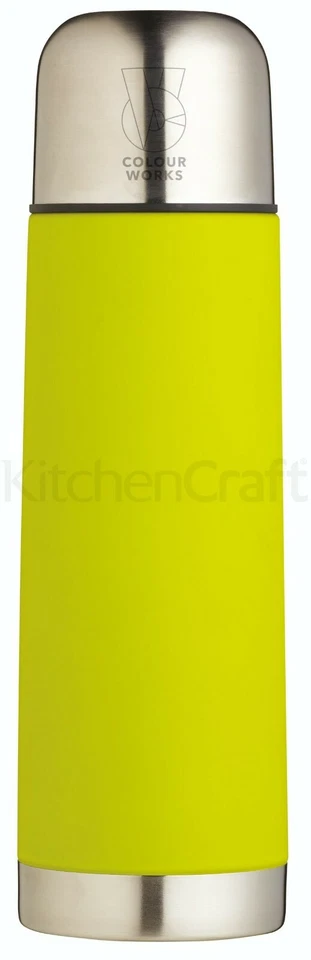 Colour Works by Kitchencraft Stainless Steel Vacuum Flask - Dishwasher Safe - Image 3 of 4