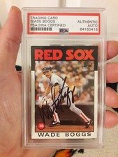 1986 Topps WADE BOGGS Signed Autographed Baseball Card #510 PSA/DNA Red Sox HOF