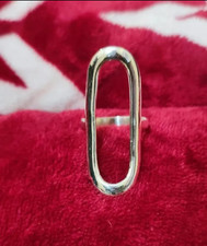 Charming Open Handmade Solid 925 Sterling Silver Long Ring Statement Jewelry