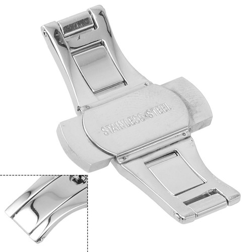 Metal Watch Band Buckle Watchband Strap Stainless Steel Clasp Butterfly New 1pc - Picture 20 of 26