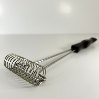 Vintage CUTCO Mix-Stir Whisk Whip Beater 12'' Classic Brown Handle USA Kitchen