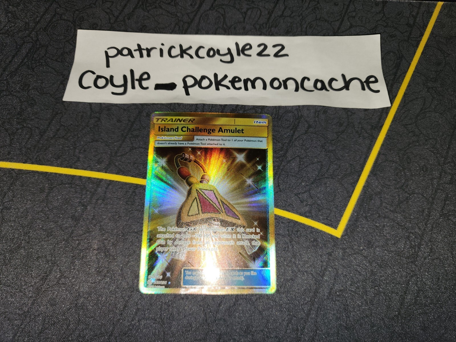 Island Challenge Amulet Secret Rare SM Cosmic Eclipse 265/236 NM front/VLP back
