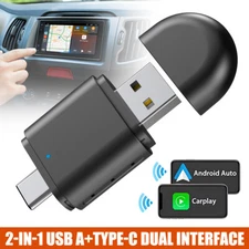 Fit iPhone Apple Carplay Android Dongle USB Wireless CarPlay Adapter Plug & Play