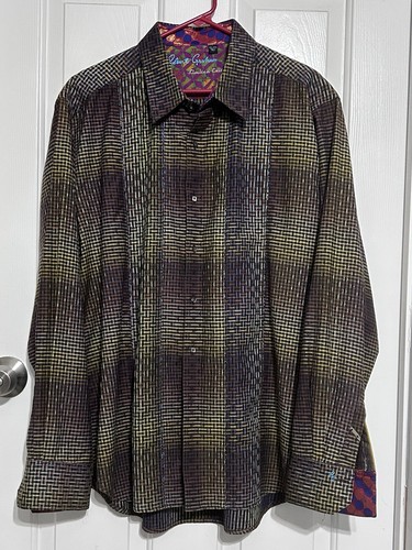 Robert Graham Shirt Mens 2XL Limited Edition Polyester Silk Metallic Sequin - Picture 19 of 24