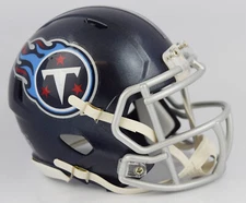 Tennessee Titans 2018 Satin Navy Metallic Revolution SPEED Mini Helmet