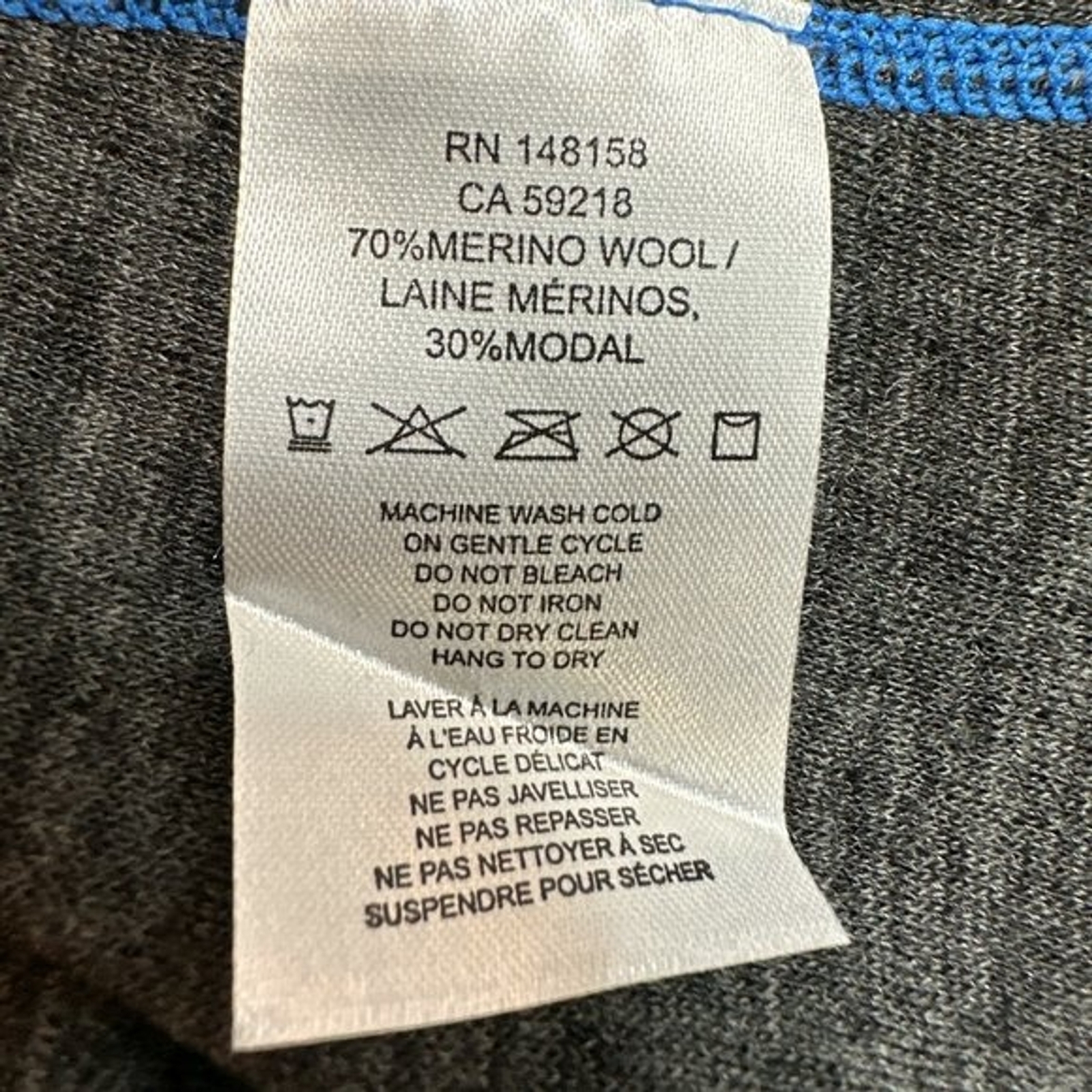 Pendleton Men's Top Base Layer Crew Neck Wool Ble… - image 10