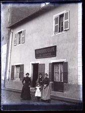 France Grocery Coffee A. Rose Photo Negative C1900 Glass Vintage