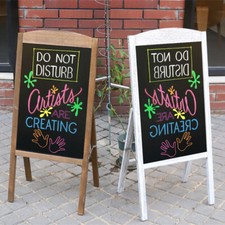Magnetic Wooden Pavement Sign Aboard Chalkboard Blackboard Cafe Shop Pub Display
