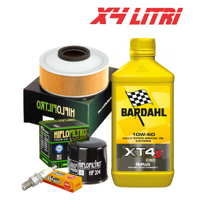 Set Service Bardahl XT4-S 10W60 Ölfilter Luft Kerzen Vulcan Klassisch 02/05