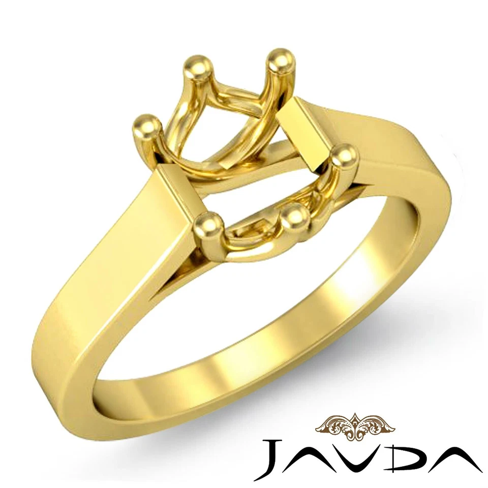 4.5g. Classic 6 Prong Cathedral Solitaire Trellis Set Engagement Ring Semi Mount - Image 4 of 4