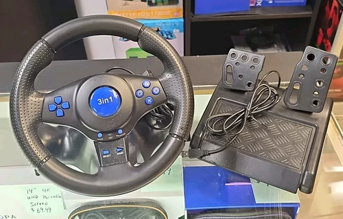 PC Gaming Racing Wheel, 3 in 1 Racing Wheel for PC/PS3/PS2 *USED NEW CONDITION*