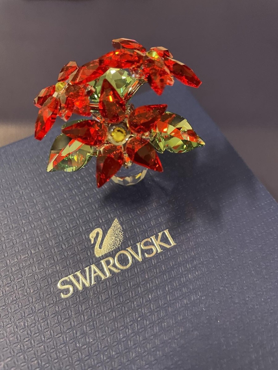 New In Box 100% Authentic Swarovski Joyful Poinsettia Crystal