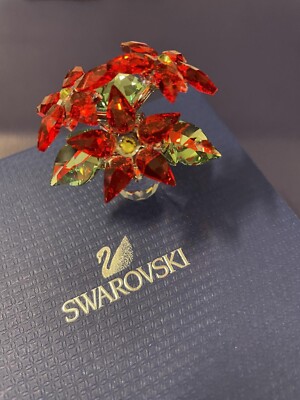 New In Box 100% Authentic Swarovski Joyful Poinsettia Crystal