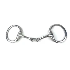 Carlyle 5 1/2" Stainless Steel Curved French Link Eggbutt Snaffle Bit