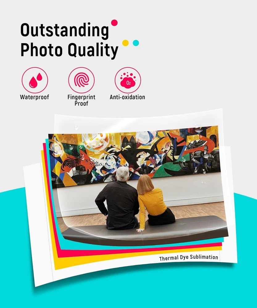 Liene 4x6 Wi-Fi Photo Printer with 20 Full-Color Instant Print Sheets
