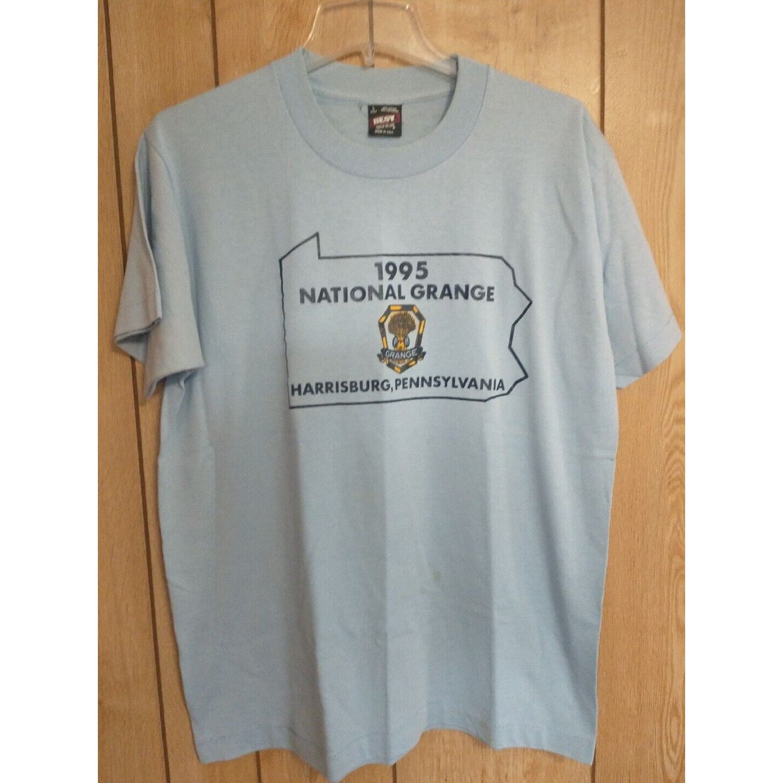 ALTRA T shirt vintage Fruit Of The Loom 1995 Grange nazionale punto singolo L