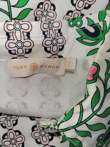 Vestido Tory Burch Port 2 RARO Primavera Jardín Fiesta XS POPELINA - Imagen 9 de 9