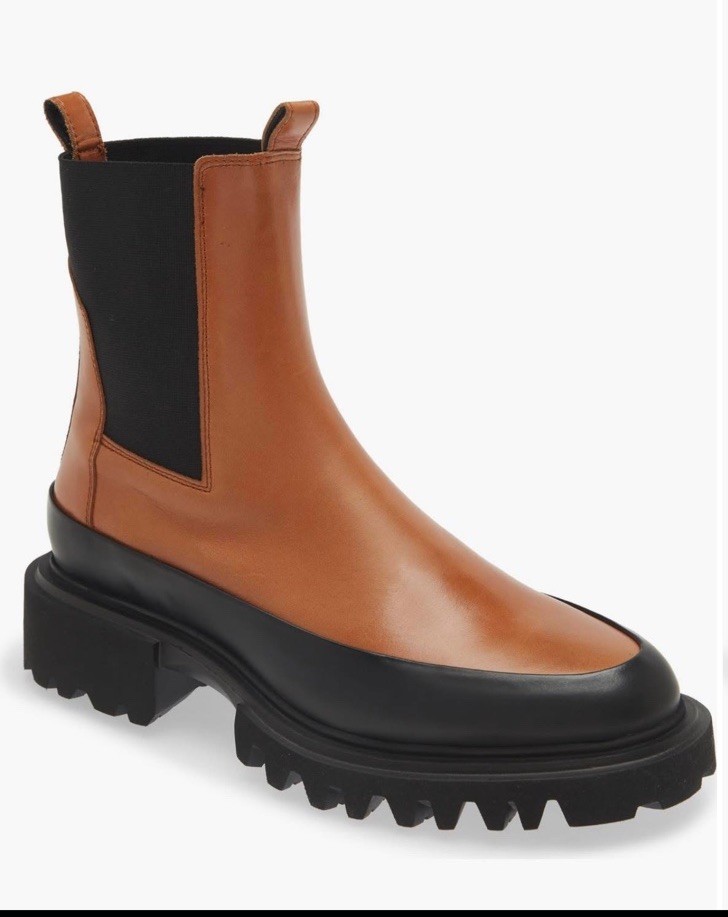 SAOLA Stivali Chelsea AllSaints da donna marroni Harlee suola a strappo taglia US 6 EU 36