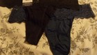 2-Navy Blue & Black Maidenform DMESLT Luxurious Lace Thong Panties *NEW* 2X 9 — photo 3