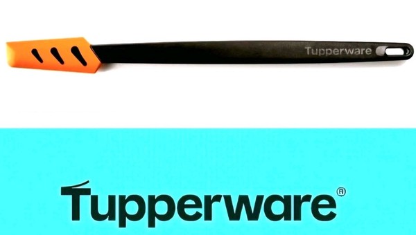 Tupperware Topf Und Teigschaber * Griffbereit * Silikon Kleine Schaber *Neu!-image