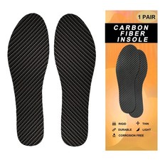 Carbon Fiber Insoles, 1 Pair Rigid Insole Insert for Pain Relief Recovery of ...