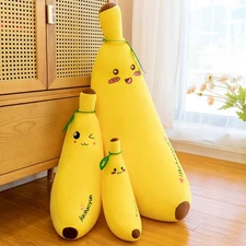 Banana Plush Pillow Stuffed Plushie Cute Fruit Toy Gift for Kids 13.7 Inch US