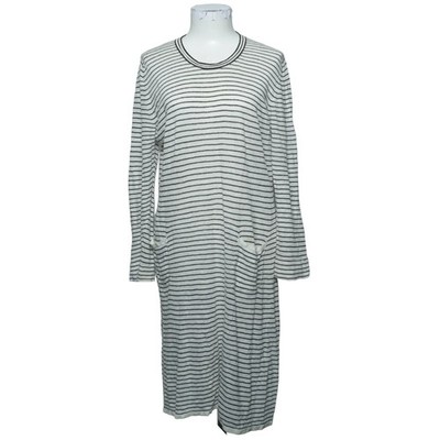 'S MaxMara, Kleid, Größe: XL, Weiß/Schwarz, Leinen, Streifen, Feinstrick #yCI