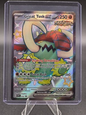2024 Pokémon SCARLET&VIOLET GREAT TUSK EX SPECIAL ILLUSTRATION RARE HOLO...