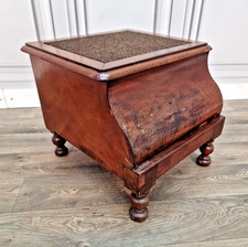 Antique Mahogany Step Commode - Victorian Library Steps Stool Bedside Cabinet