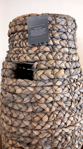 Threshold Large Storage Basket 26.5" Tall Handcrafted Water Hyacinth Brown Gray - Picture 2 of 14