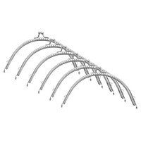 6 StüCk Metall-GeldböRsenrahmen, 15Cm Bogen-Kussverschlussrahmen (Silber)