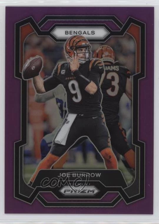 2023 Panini Prizm Purple Prizm 109/125 Joe Burrow #57 8mm
