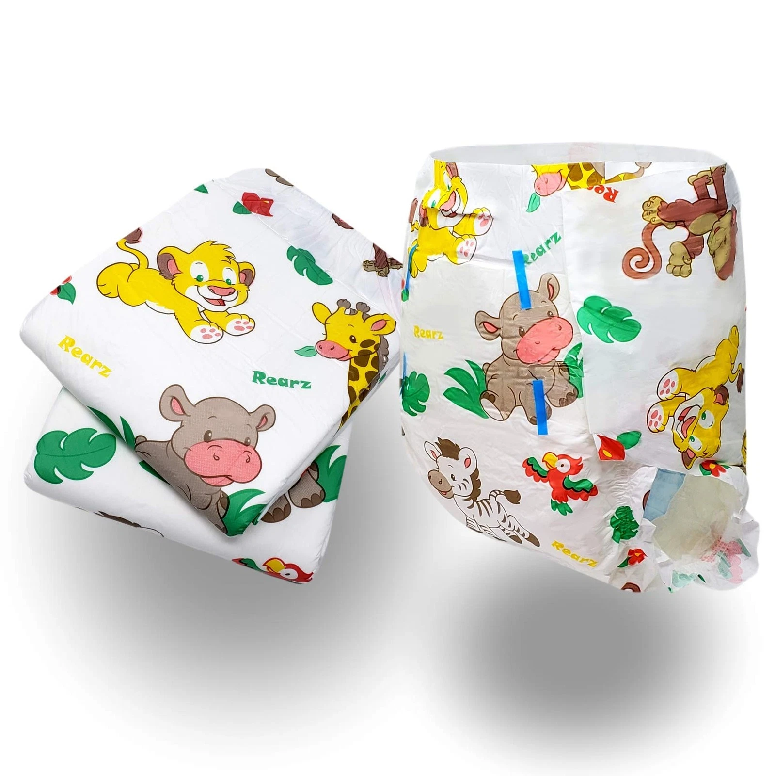 - MEGA Safari - 11,000ml Adult Printed Diaper (Sample 2 Pack) (Medium, 32'' -...