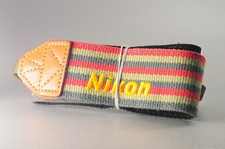 US Duty Paid Vintage Nikon Camera Strap Red Green 4639-2