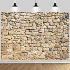7x5FT Vintage Brick Stone Wall Background Rock Brick Photography Backdrop New...