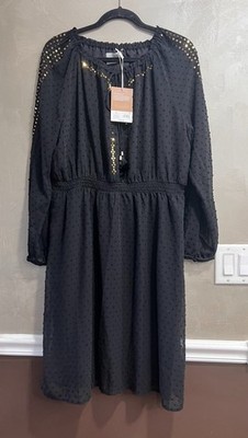 Altuzarra x Target Black Embellished French Dot Sequin Trim Cocktail Dress XL